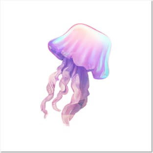 Cute Jellyfish Drawing Posters and Art